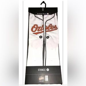 Stance Baltimore Orioles Home Jersey Crew Socks 1Pair Men9-12 White Baseball MLB